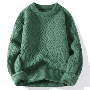 Men's Sweaters 2024 Casual O-Neck Sweater Tops Autumn And Winter Knitted Keep Warm Pullovers Thicken