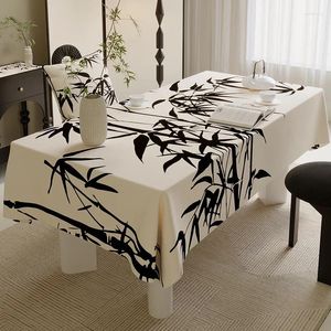 Toalha de mesa estilo chinês, toalha de mesa de bambu para chá e jantar, à prova d'água, à prova de óleo, tv, à prova de poeira, multiuso