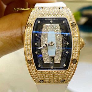 RM Watch Racing Watch Sports Watch RM007 Rose Gold Oryginalne Diamond Blue Lip Pobierz Chronograf