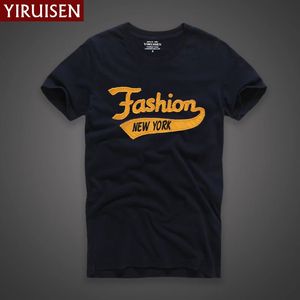 Yiruisen Brand Summer100％Cotton Round Neck Daily Comfortance Tshirt Fashion Short Sleeve Embroideryカジュアル卸売トップTシャツ240313