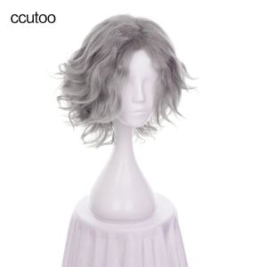 Wigs Ccutoo 35cm Monte Cristo Edmond Fate Grand Order Fgo Avenger Grey Curly Synthetic Hair Cosplay Wig Halloween Costume Wig