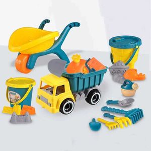 Sand Play Water Fun Summer Beach Toys Kids Bath Play Sand Cart Bucket Tools Set Beach Party Sport Outdoor Toy Educational Water Game Boy Baby Gift 240321