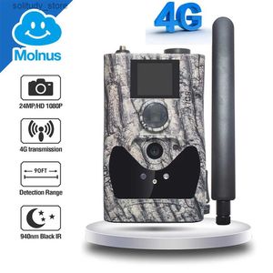 Hunting Trail Cameras Boly BG584 4G wireless hunting camera cloud service supports 24MP invisible night vision 90 foot sound recording game photos Q240321
