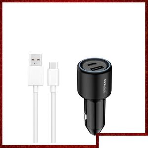 Araba şarj cihazı CC452 OnePlus 80W Supervooc Hızlı Şarj 3.0 USB Tip C Telefon Adaptörü Oppo One Plus 10 Pro 5G Nord 2T CE 2 Drop Teslim OTO9S