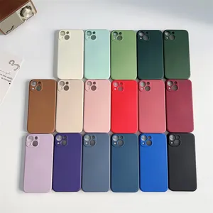 Liquid Silcione -fodral för iPhone 15 Plus 14 13 12 11 Pro Max Diy Designer Silikon Cover Candy Color Coque Capa för Apple Protective Bumper Back 17 Colors Fast Ship