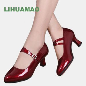 Pompe Lihuamao High Tacco da donna Scarpe alla caviglia Pompe puntate di punta di punta da donna Scarpe da festa Cosplay Kitten Heel