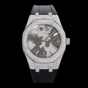 Relógio de diamante Movimento Mecânico Automático Designer Relógios 41mm Safira À Prova D 'Água Caixa de Aço Inoxidável Homens Pulseira Relógio de Pulso de Negócios Montre De Luxe Presente