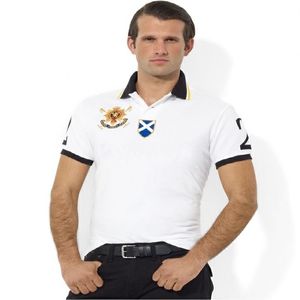 Men's Polos 100% cotton black designer t shirt embroidery design