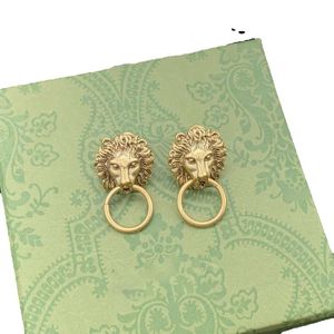 Jewelry Designer Earring Stud Designer for Women Fashion Lion Earrings Jewelry Gift with Box