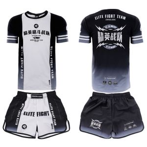 Jujutsu Muay Thai Fighting Club Sportswear dla dorosłych szorty treningowe z krótkim rękawem MMA boks elitarne