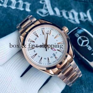 Watches Wristwatch Luxury Fashion Designer 42mm Diver 150m A8900 Automatic Mechanical Watch 007 Rose Gold White Dial Stainless Steel Bracel montredelu