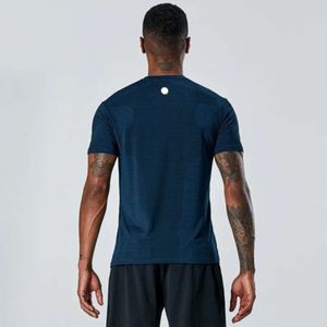 2024 lululemenI Sportswear Original Factory with Label Short Sleeve Men's Sports Fiess Clothing Training Running Speed Dry Clothes gki556