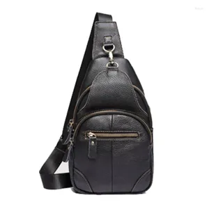 Torba oryginalne skórzane mężczyźni Messenger moda moda męska crossbody pakiet piersi