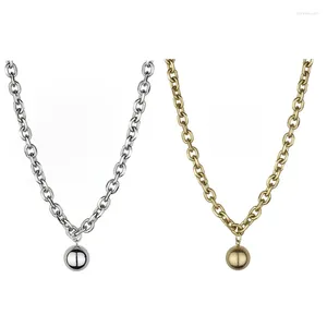 Chains Gold Silver Necklaces Ball Pendant Chunky Chain Necklace For Women Trendy 18K Plated Filled Choker