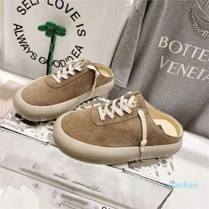 2024 Frosted Leather Wool Star Small Dirty With Thick Sules and Plush Cotton Shoes for Women på vintern, förtjockad