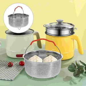 Double Boilers Stainless Steel Rice Steamer Basket For Pot Cooking Kitchen Steaming Multi-function Handheld Insert Mesh Strainer
