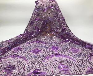 African Lace Fabric 2021 Wysokiej jakości francuskie hafty Nigerian 3D Net do sukni ślubnej3453173