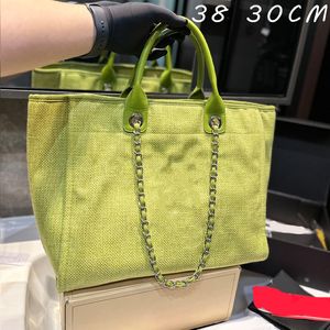 Borse tote grandi borse di lusso viola Totes lettera designer CC borsa a tracolla da donna Borse di tela con bottoni Retro Ladies Lussuoso Totes da spiaggia estiva di alta qualità rosa