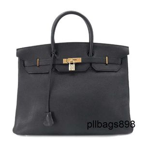 Borsa a mano in pelle di mucca Borsa da 40 cm Hac 40 Borsa a mano grande genuina di alta qualità in pelle Togo fatta a mano cucita a mano con logo Hardware dorato qq P86W