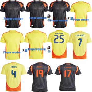 2024 2025 Colombia Player Version Away Soccer Jerseys Duvan Falcao James Home Football Shirt Cuadrado National Team Men Kit Camiseta de Futbol Maillot S-XXL Uniform