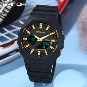 Live Tiktok Trend Fashion Orologio elettronico sportivo multifunzione impermeabile con doppio display