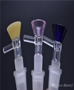 amber green pink colorful 14mm or 188mm male Pinch Bowl with Handle Direct Inject Snapper 145mm 19mm male bong Bowl3665249
