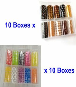 20boxes LOGO Brand Designs Nail Ar Foils GLITZY Transfer Foil Sticker Stickers Decals Wrap Nail Tip Decoration Adhesive Craft Shin1428005