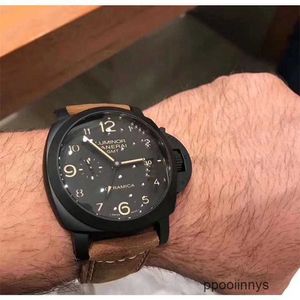 Titta på Swiss Made Panerai Sports Watches Paneraiss Submersible441 Automatisk safirspegel 44mm Importerad Cowhide Strap Brand Italy Sport armbandsur Wn-Ros6