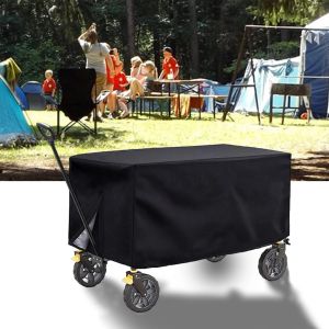 Tools 1pc Camping Folding Wagon Cart Cover Trolley Cart Sun Shade Cover Waterproof Dustproof UV Protection Camping Beach Cart Cover