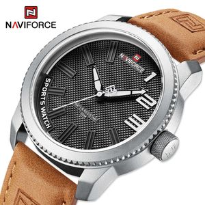 100%original NAVIFORCE Watch for Men 2022 New Quartz Sport Waterproof Clock Fashion High Quality Male Leather Wrist Watch