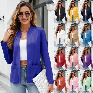 Women's Suits Elegant Temperament With Europe And The United States Fashion Suit Pocket Coat Top Lady Blazer Women