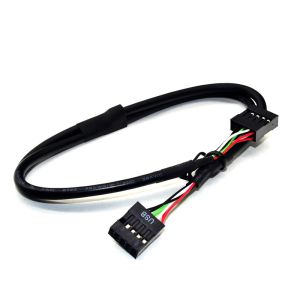 Hot sell usb Header Extension Cable Black USB 2.0 9-Pin Female to 9-Pin Female Internal Motherboard Header Cable