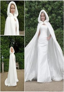 2017 Brautumhang Wraps Jacken Winter Cape Faux Hochzeitsmantel Anzug Mit Kapuze Kaltes Wetter Brautumhänge Abaya Günstig Auf Lager Wrap Jac3867624