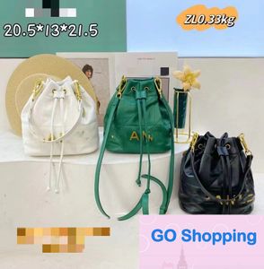 Designer Letter Large Capacity Shoulder Messenger Bag Drawstring Bucket Bags