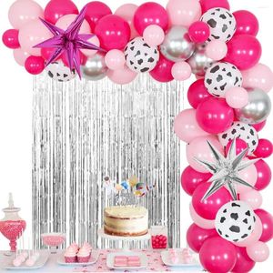 Party Decoration Cheereveal Space Cowgirl Bachelorette Decorations Balloon Garland Kit Silver Gardiner för flickor leveranser