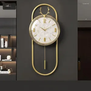 Wall Clocks Digital Mechanic Kitchen Clock Metal Bedroom Gold Silent Luxury Unusual Reloj Pared Home Accessories