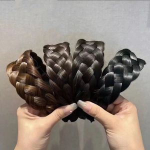 女性合成ウィッグツイスト編組ヘアバンドファッションブレードヘアアクセサリー女性ボヘミアンネイチャーヘッドバンドストレッチパーティー