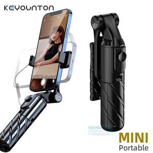 ワイヤレスBluetooth Selfie Stick Tripod Foldable Monopods with Video Remote Control Shutter拡張可能360°回転電話クリップ240309