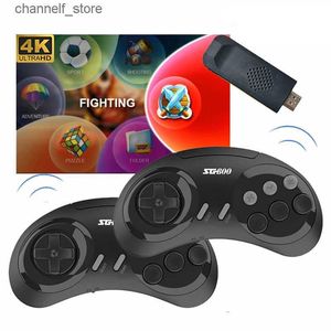 Game Controllers Joysticks 16 Bit MD Video Game Console For SEGA Genesis FC Built in 4600+ Games HDMI-Compatible 4K TV Game Stick Wireless ControllerY240322