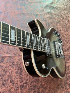 Hochwertige Verarbeitung schwarzer Tiger Streifen Rooswood Mahagoni Le S P Standard /Custom E -Gitarre Schneller Versand Ad3