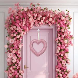 Decorative Flowers Wedding Easter Heart Guangdong Plastic Wreaths Garlands Christmas The Price Of
