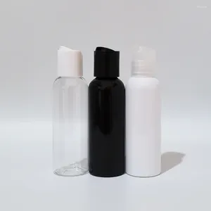 Butelki do przechowywania R24/410 100 ml białe opakowanie kosmetyczne Wyjeżdża plastikowa butelka pusta płynie Dysk górny szampon pod prysznic żel żel