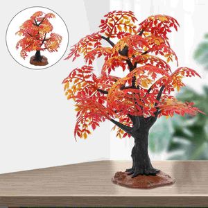 Decorative Flowers Maple Model Tree Shaped Ornament Toy Room Gardening Small Decor Fake Decoration Plastic Office