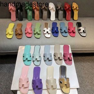 Orans Luxury Family Slippers Slipper Women's Summer 2024 Versatile Genuine Leather for Tourism Wear Flat Sandals