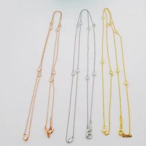 Kvinnor Luxur Designer Double Pendant Halsband Chain Plated Crysatl Pearl Rhinestone Choker Halsband Bröllopsfest Jewerlry Tillbehör
