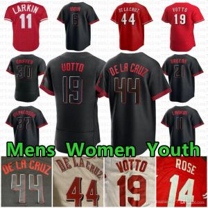 44 Elly de la Cruz 19 Joey Votto Baseball Jersey Ken Griffey Jonathan Greene Johnny Bench Tyler Stephenson Jake Fraley Newman Spencer Steer Joe Morgan