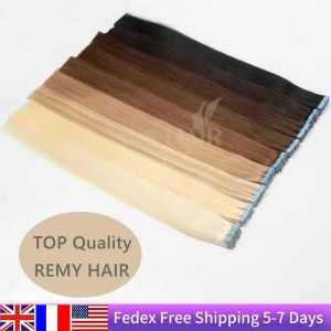 Extensões mrshair transporte rápido cutícula remy fita em extensões de cabelo humano trama da pele extensão do cabelo para salão de beleza alta qualidade macio 10 unidades/pacote