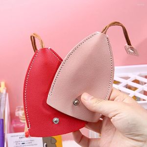 Storage Bags Cute Protective Pull Out Key Case PU Leather Pouch Large-Capacity Sleeve Portable Personalized Ladies Car Bag