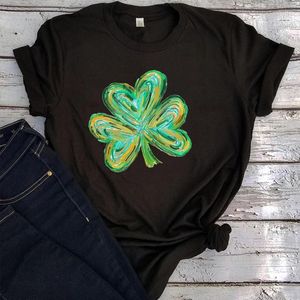 Women's T Shirts Cute St Patricks Shirt Watercolor Patrick Tshirt Day Tee Shamrock Gift For Tops Gothic