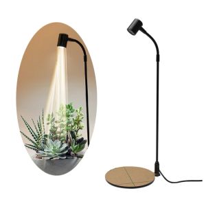 Aquários de 3W 360 graus rotação DIY Aquário LED Light Fish Tank Home Penas da paisagem em miniatura Plantas em vasos ajustáveis com almofada para pés